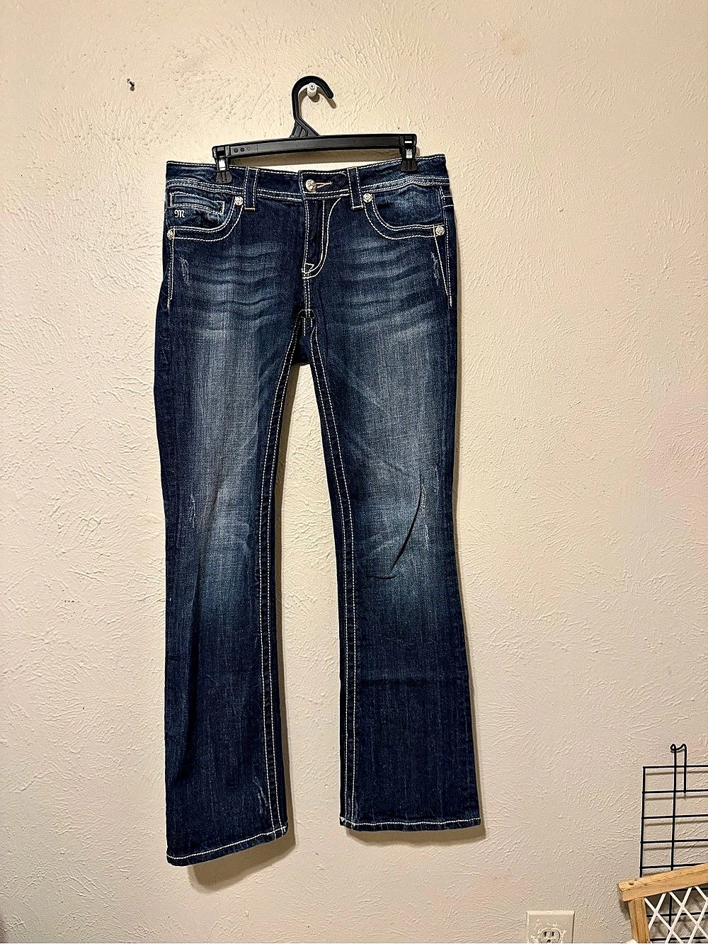 Miss Me Bootcut Jeans in Blue Waist 29